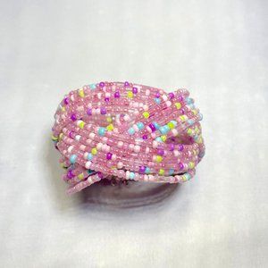 Pink African Maasai Handmade Beaded Bracelet